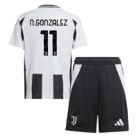 Juventus Nicolas Gonzalez #11 Hjemme Trøje Børn 2024-25 Kortærmet (+ Korte bukser)